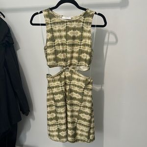 grey bandit link cut out dress , size L, runs small